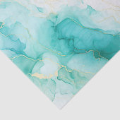 ミントアクアグラムエレガント金ゴールド大理石 薄葉紙 (詳細)