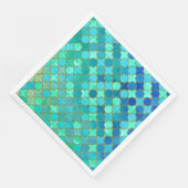 ミントアクアティール（緑がかった色）金ゴールドオリエンタルモロッコタイルパターン (コーナー)