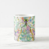 ミントアクアパープル蝶 コーヒーマグカップ (中央)