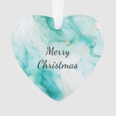 ミントアクアパール金ゴールドマーブル オーナメント (正面)