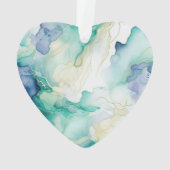 ミントアクアパール金ゴールドマーブル オーナメント (裏面)