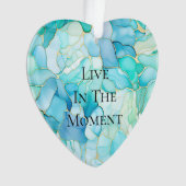 ミントアクアパール金ゴールドマーブル オーナメント (正面)