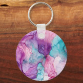 ミントアクアパール金ゴールドマーブル キーホルダー (裏面)