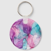 ミントアクアパール金ゴールドマーブル キーホルダー (裏面)