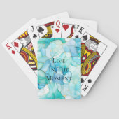 ミントアクアパール金ゴールドマーブル トランプ (裏面)