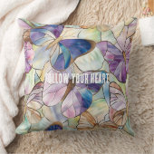 ミントアクアブルーパープル蝶 クッション (ブランケット)