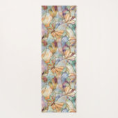 ミントアクアブルーパープル蝶 ヨガマット (裏面)