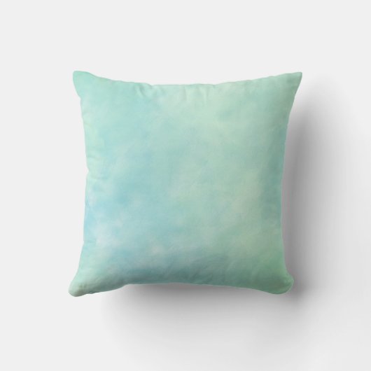 ミントアクアブルー絞り染めウォーターカラー クッション (裏面)