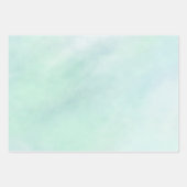 ミントアクアブルー絞り染めウォーターカラー ラッピングペーパーシート (正面3)