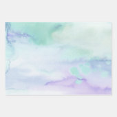 ミントアクアブルー絞り染めウォーターカラー ラッピングペーパーシート (正面2)