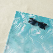 ミントアクアホワイトトロピカル離れ ビーチタオル (インサイチュ)