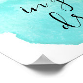 ミントアクア信じウォーターカラー ポスター (角)