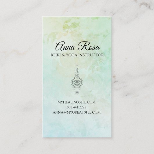 *~*ミントアクア霊気エネルギー癒しニルヴァーナ 名刺 (裏面)