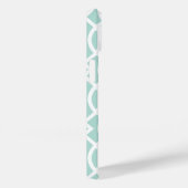 ミントアンドコーラルトレリスモダンスカスタムモノグラム Case-Mate iPhoneケース (裏面 / 右)