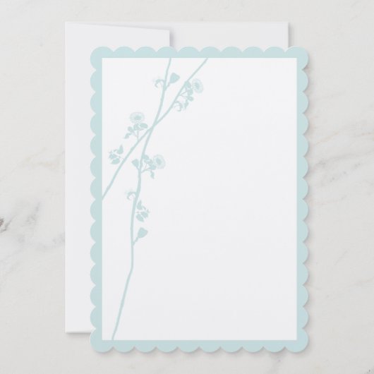 ミントアンドコーラルフラワー結婚式招待状 招待状 (裏面)