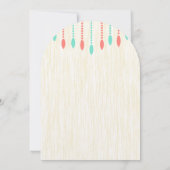 ミントアンドコーラルボヘミアンビーズ招待状 招待状 (裏面)