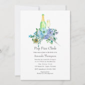 ミントアンドブルーボホフィズポップ・アートのズクリンクブライダルシャワー 招待状 (正面)