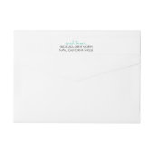 ミントアンブレラベビーシャワー差出人住所ラベル ラップアラウンドラベル (裏面)