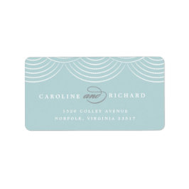 ミントアールデコストリングライト差出人住所ラベル ラベル