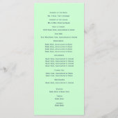 ミントウィズブルー文字デザイン結婚式 プログラム (裏面)