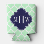 ミントウィットモロッコ#5ネイビーブルー3イニシャルモノグラム 缶クーラー (裏面)