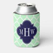 ミントウィットモロッコ#5ネイビーブルー3イニシャルモノグラム 缶クーラー (缶裏面)