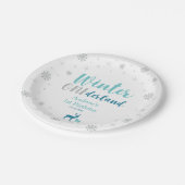 ミントウィンターオネダーランドボーイ1st誕生日パーティー ペーパープレート (アングル)