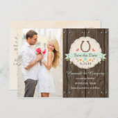 ミントウェスタンホースシューズ日付ポストカードを保存 案内ポストカード (正面/裏面)