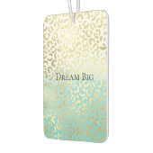 ミントウォーターカラーグラデーショングラム金ゴールドヒョウ カーエアーフレッシュナー (左)