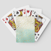 ミントウォーターカラーグラデーショングラム金ゴールドヒョウ トランプ (裏面)