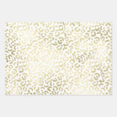 ミントウォーターカラーグラデーショングラム金ゴールドヒョウ ラッピングペーパーシート (正面2)