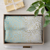 ミントウォーターカラーグラデーショングラム金ゴールドヒョウ 薄葉紙 (ギフト)