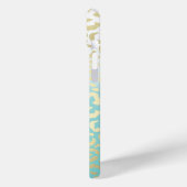 ミントウォーターカラーグラデーショングラム金ゴールドヒョウ Case-Mate iPhoneケース (裏面 / 左)