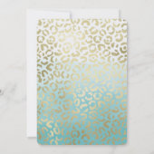 ミントウォーターカラーグラム金ゴールドヒョウ 招待状 (裏面)