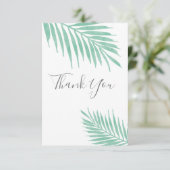 ミントウォーターカラーパームフロント サンキューカード (スタンド正面)