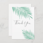 ミントウォーターカラーパームフロント サンキューカード (正面/裏面)