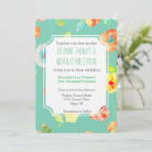 ミントウォーターカラーポピー結婚ズ 招待状 (スタンド正面)