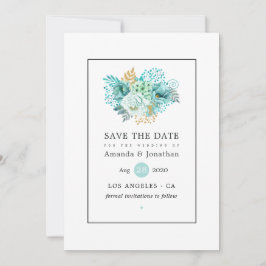 ミントウォーター色のフローラ結婚ズ セーブザデート