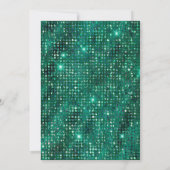 ミントエメラルドダイヤモンドスタッドフォイル80誕生日 招待状 (裏面)