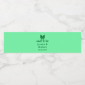 ミントエレガントウェディングカスタム ペットボトルラベル (シングルラベル)