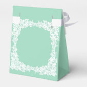 ミントエレガントグリーンとホワイトレースのビーフボックス フェイバーボックス (裏面サイド)