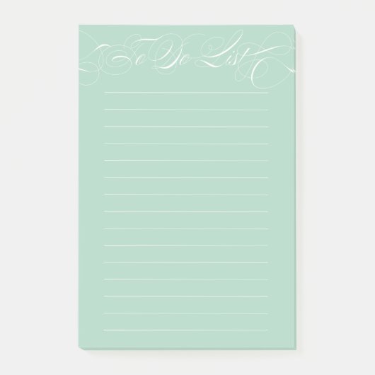 ミントエレガントグリーンをリストする書道 ポストイット (正面)