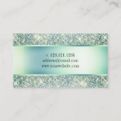 ミントエレガントグリーングリッターがノタリーに流れる 名刺 (裏面)