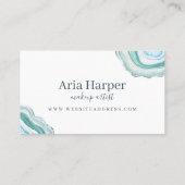 ミントエレガントグリーンゲード金ゴールドグリッターアゲート 予約カード (裏面)