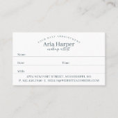 ミントエレガントグリーンゲード金ゴールドグリッターアゲート 予約カード (正面)