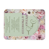 ミントエレガントグリーンフローラアーチサマーブライダルシュウェ マグネット (横)