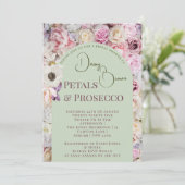 ミントエレガントグリーンフローラアーチサマーブライダルシュウェ 招待状 (スタンド正面)