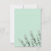 ミントエレガントグリーンブライダルシャワー招待 招待状 (裏面)