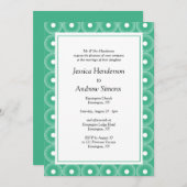ミントエレガントグリーン結婚ズ 招待状 (正面/裏面)