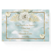 ミントエレガントティール（緑がかった色）ブルー金ゴールド大理石バラフローラ